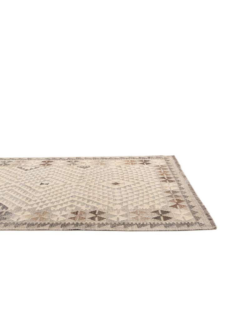 3' 11 x 6' Hand Woven Kilim Maymana Wool Rug
