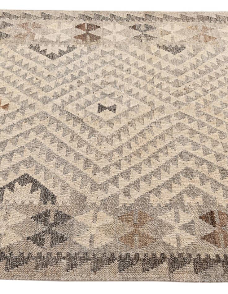 Detail image of 3' 11 x 6'  Hand Woven Kilim Maymana Wool Rug