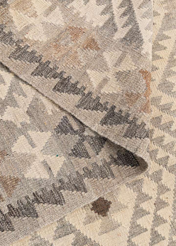 3' 11 x 6' Hand Woven Kilim Maymana Wool Rug
