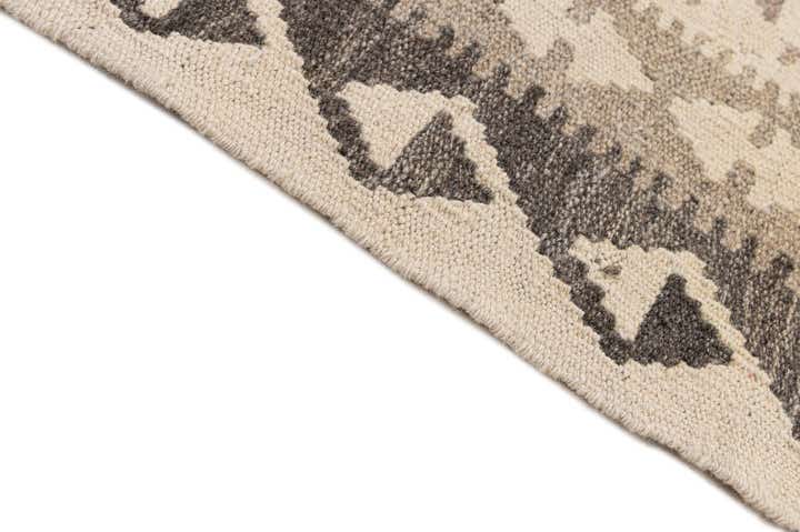 4' 1 x 5' 11 Hand Woven Kilim Maymana Wool Rug