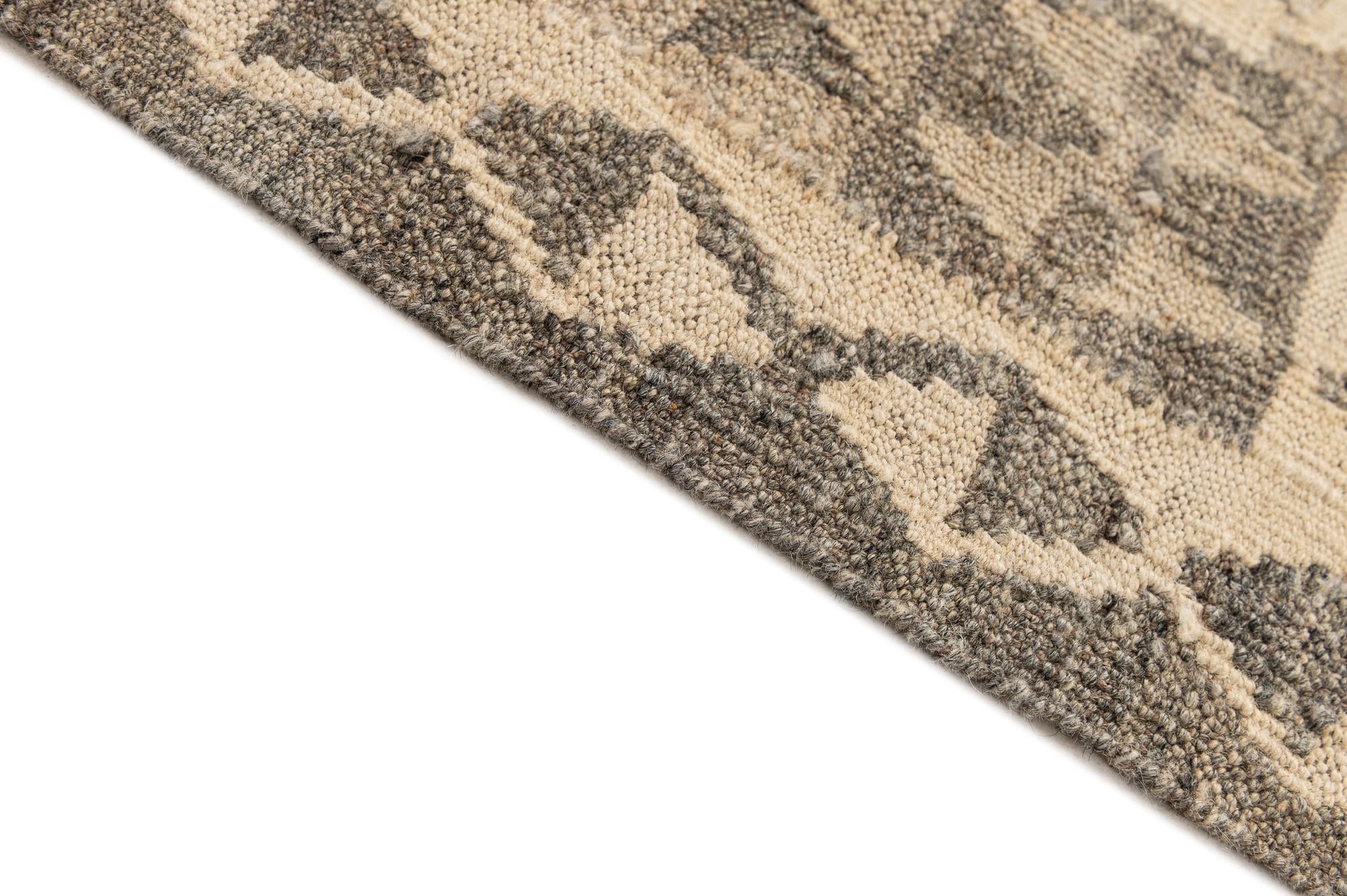 4' 1 x 5' 10 Hand Woven Kilim Maymana Wool Rug