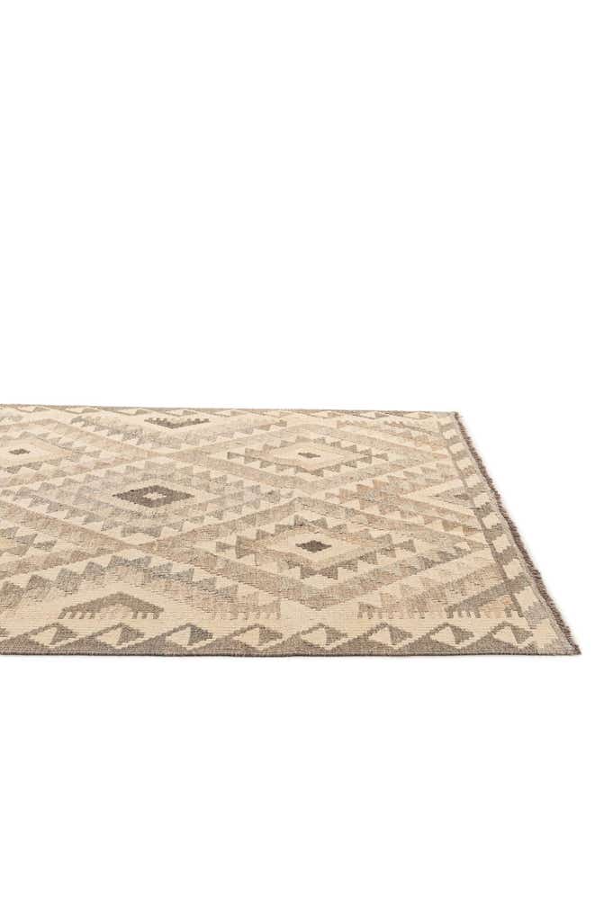 4' 3 x 5' 11 Hand Woven Kilim Maymana Wool Rug