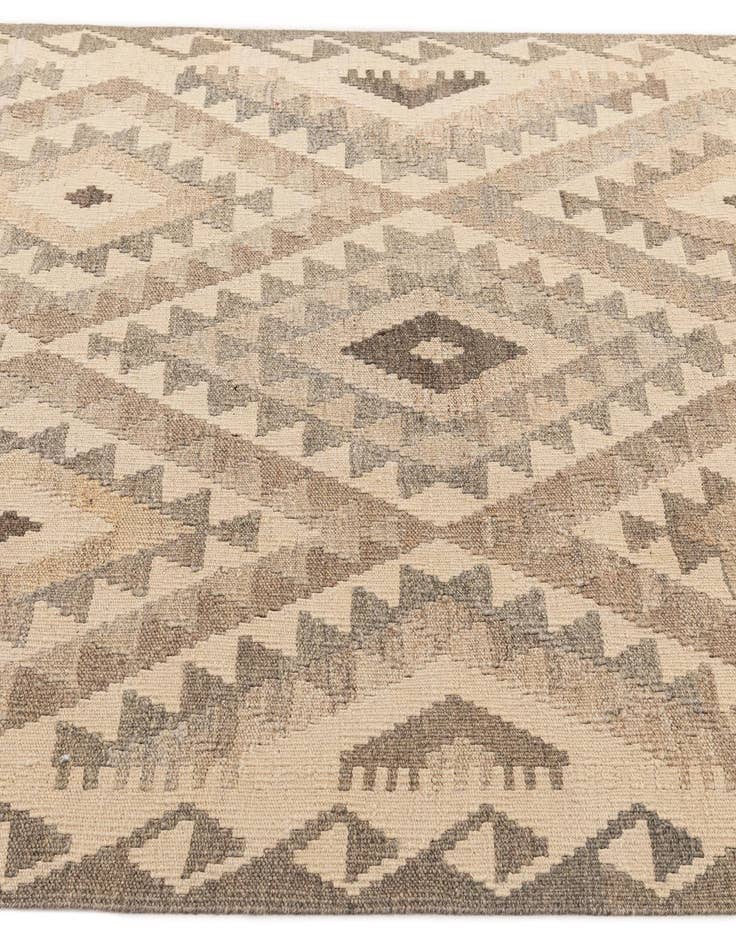 Detail image of 4' 3 x 5' 11  Hand Woven Kilim Maymana Wool Rug
