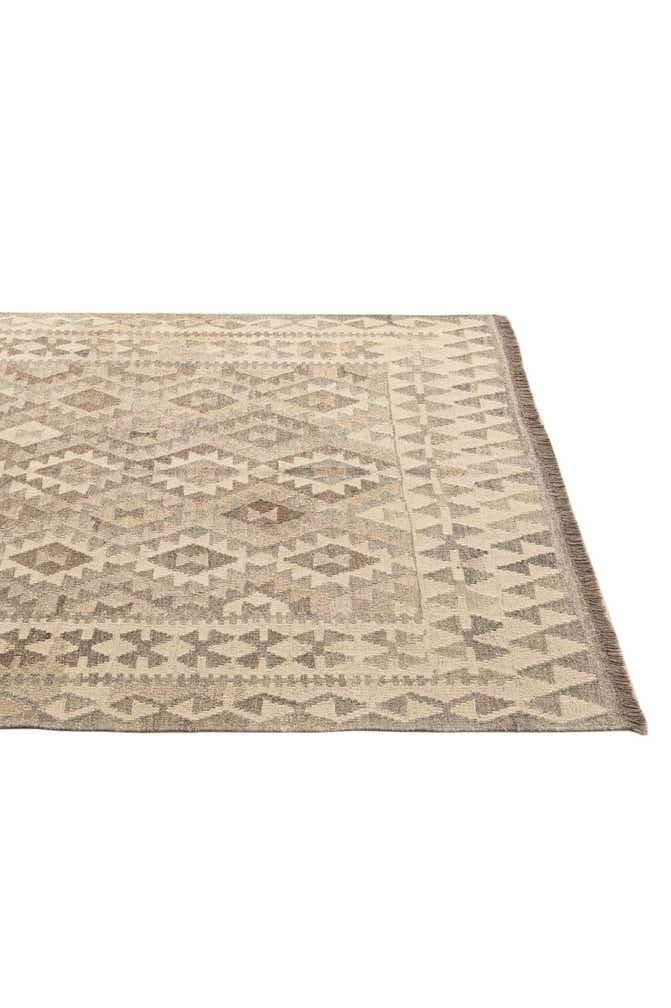 4' 11 x 6' 3 Hand Woven Kilim Maymana Wool Rug