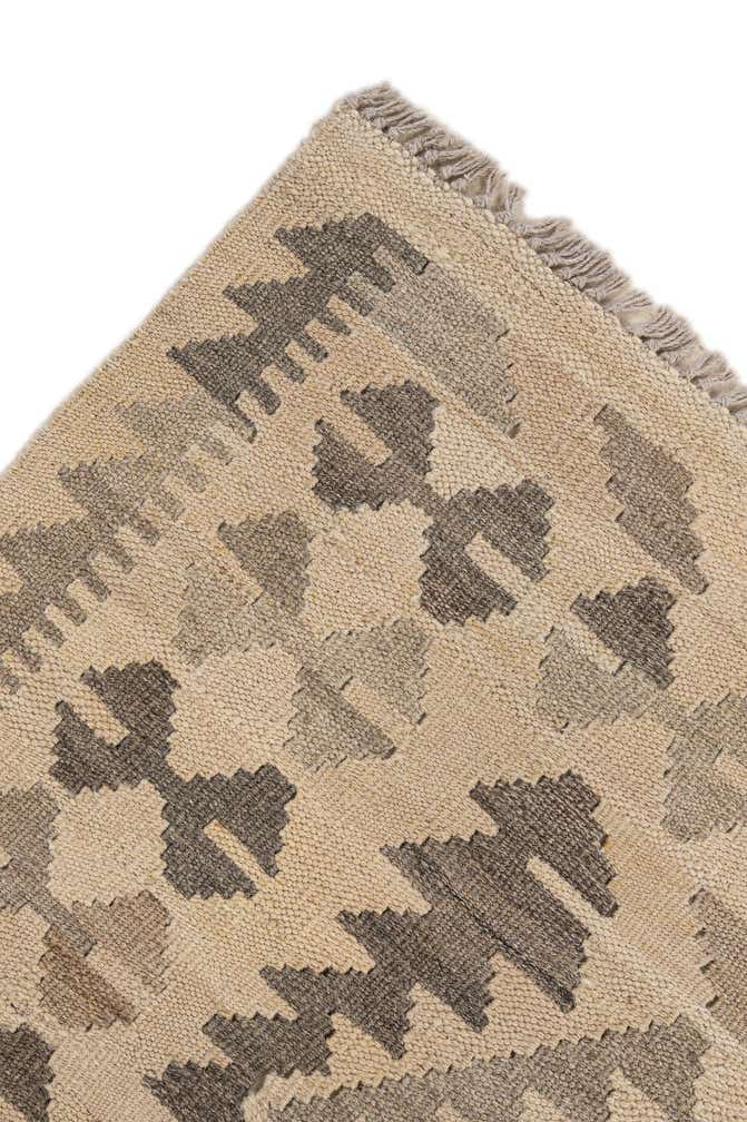 4' x 6' 7 Hand Woven Kilim Maymana Wool Rug