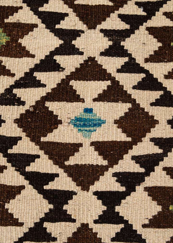 4' 10 x 6' 7 Hand Woven Kilim Maymana Wool Rug