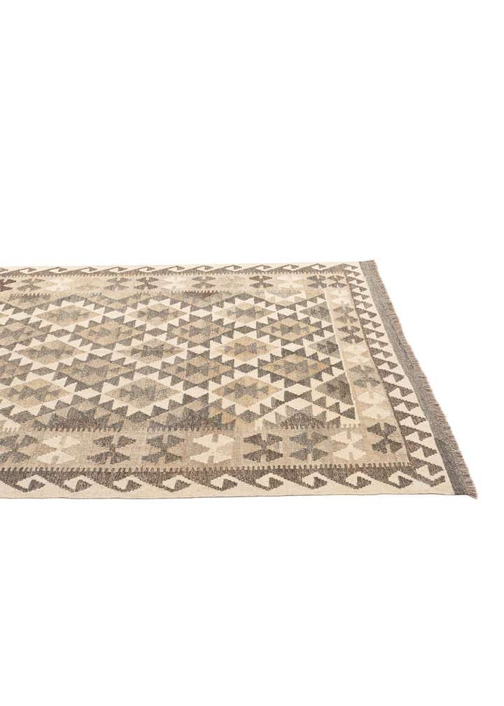 4' 10 x 6' 7 Hand Woven Kilim Maymana Wool Rug