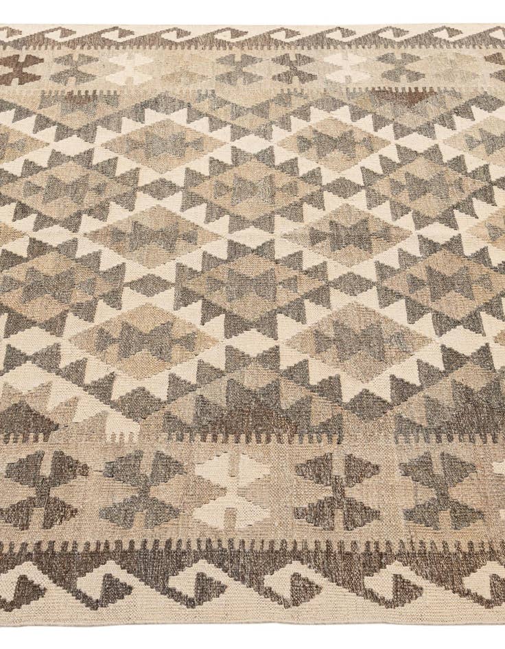 Detail image of 4' 10 x 6' 7 Hand Woven Kilim Maymana Wool Rug