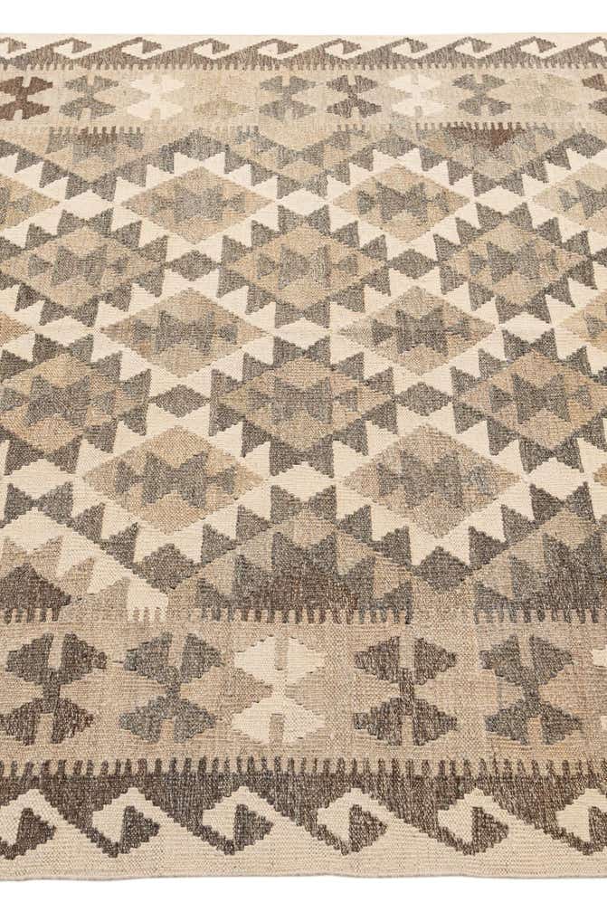 4' 10 x 6' 7 Hand Woven Kilim Maymana Wool Rug