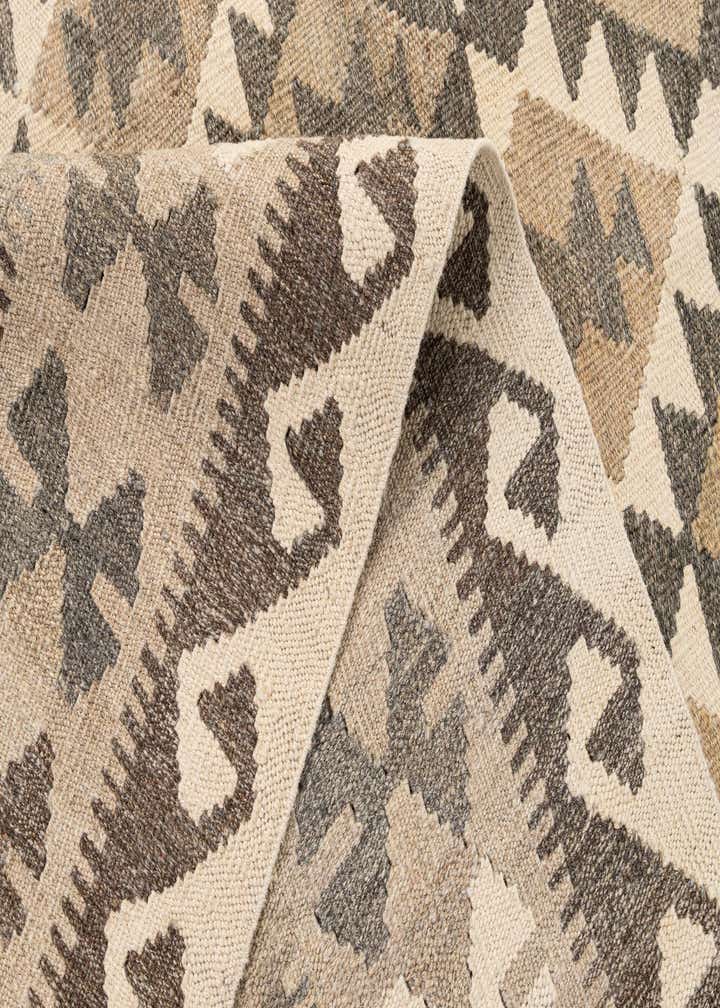 4' 10 x 6' 7 Hand Woven Kilim Maymana Wool Rug