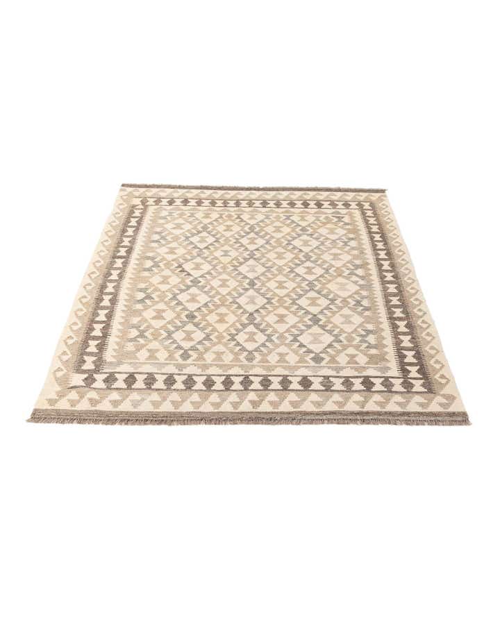 5' x 6' 9 Hand Knotted Kilim Maymana Wool Rug
