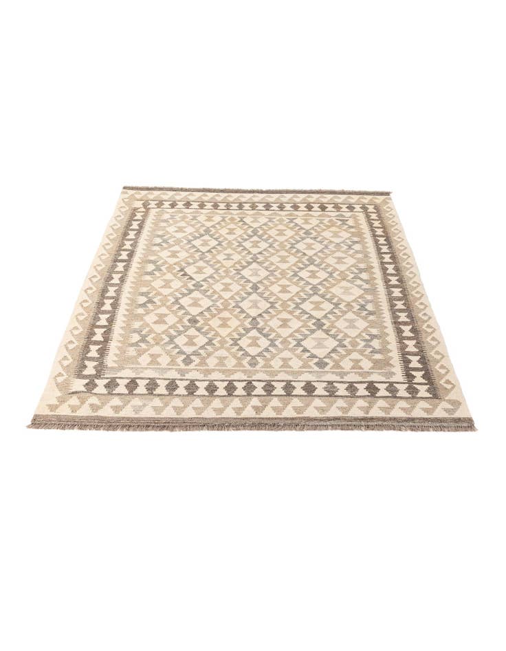 Detail image of 5' x 6' 9 Hand Knotted Kilim Maymana Wool Rug