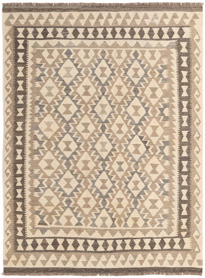 Detail image of 5' x 6' 9 Hand Knotted Kilim Maymana Wool Rug