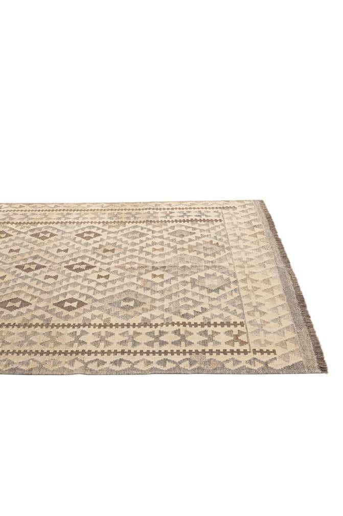 4' 10 x 6' 6 Hand Woven Kilim Maymana Wool Rug