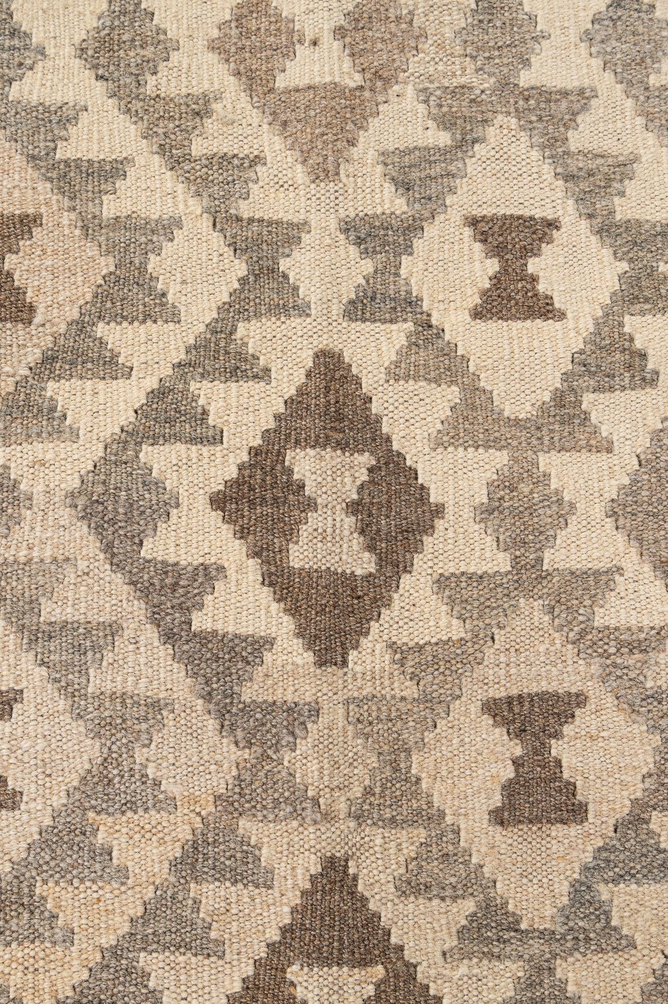 4' 10 x 6' 6 Hand Woven Kilim Maymana Wool Rug