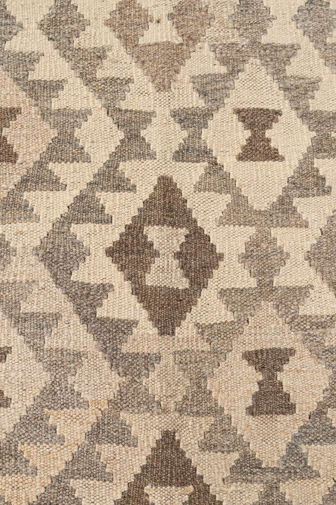 4' 10 x 6' 6 Hand Woven Kilim Maymana Wool Rug