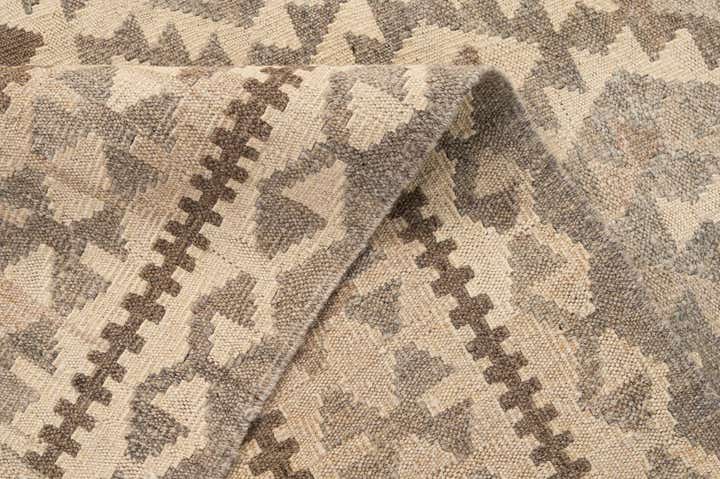 4' 10 x 6' 6 Hand Woven Kilim Maymana Wool Rug