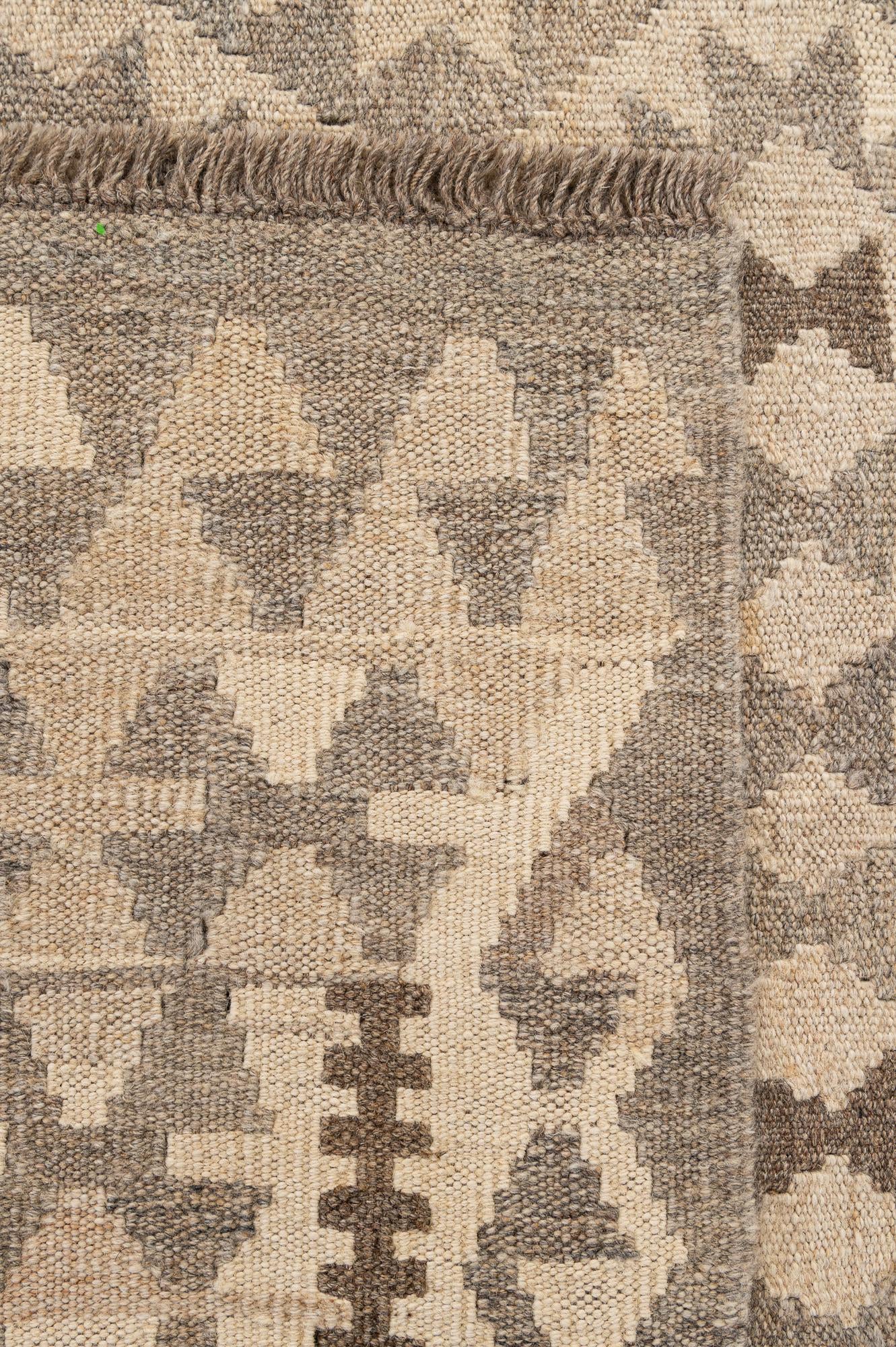 4' 10 x 6' 6 Hand Woven Kilim Maymana Wool Rug