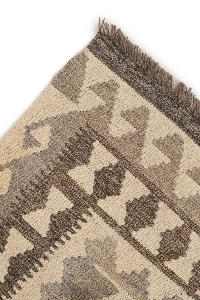 5' 2 x 6' 8 Hand Woven Kilim Maymana Wool Rug