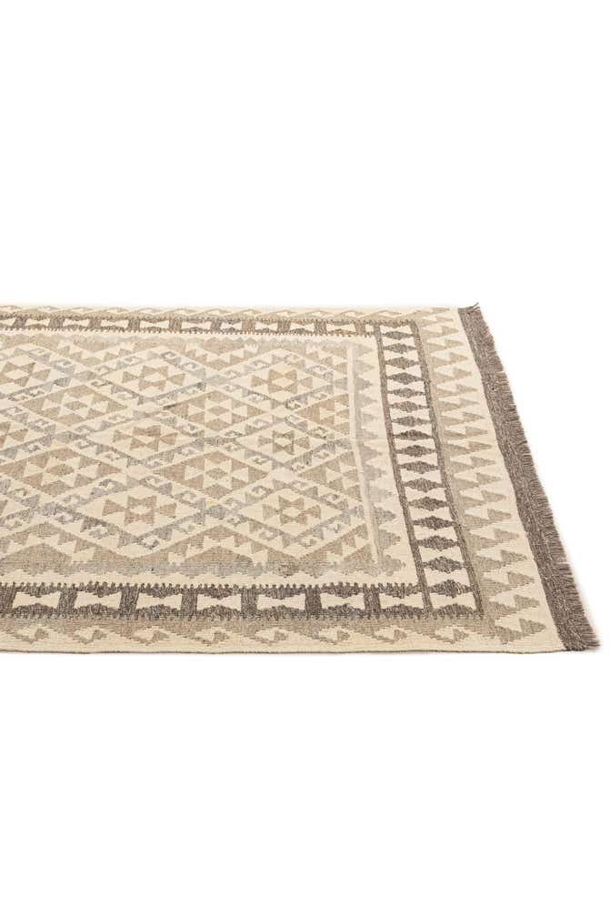 5' 2 x 6' 8 Hand Woven Kilim Maymana Wool Rug