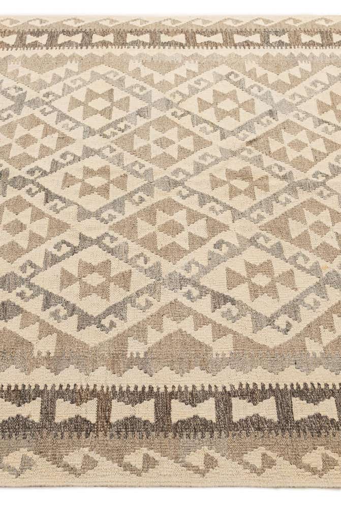 5' 2 x 6' 8 Hand Woven Kilim Maymana Wool Rug