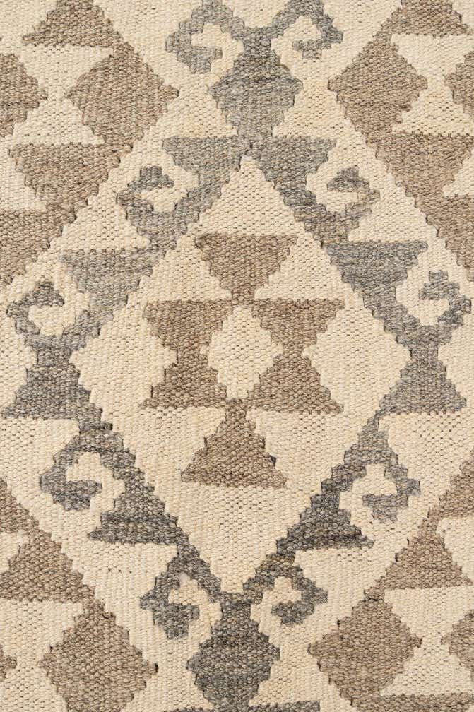 5' 2 x 6' 8 Hand Woven Kilim Maymana Wool Rug