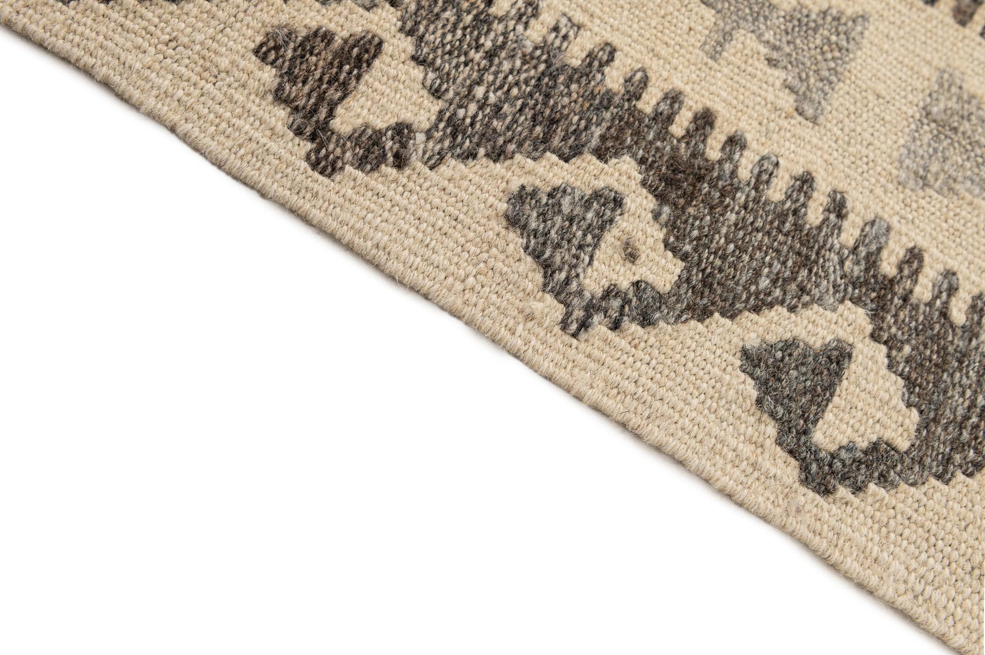 5' x 6' 7 Hand Woven Kilim Maymana Wool Rug