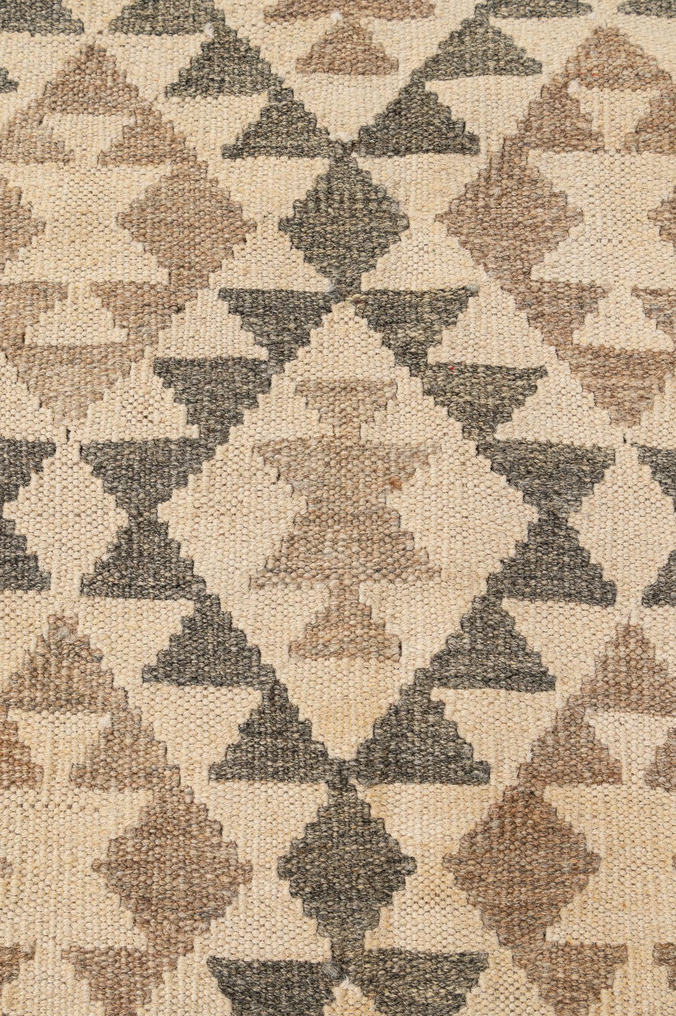 4' 11 x 6' 5 Hand Woven Kilim Maymana Wool Rug