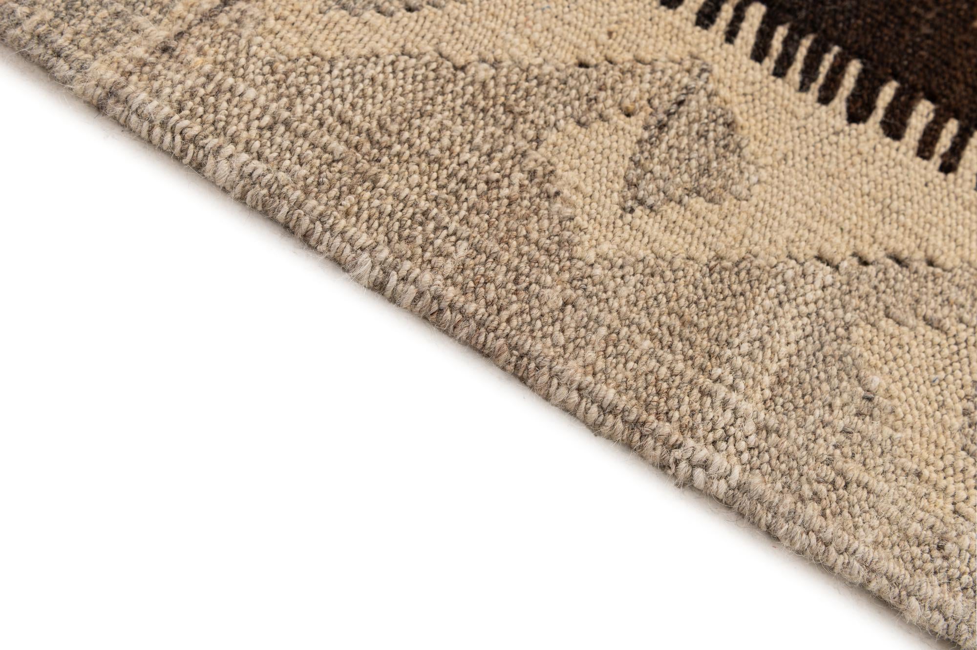 4' 11 x 6' 4 Hand Woven Kilim Maymana Wool Rug