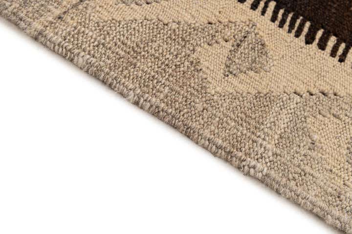 4' 11 x 6' 4 Hand Woven Kilim Maymana Wool Rug