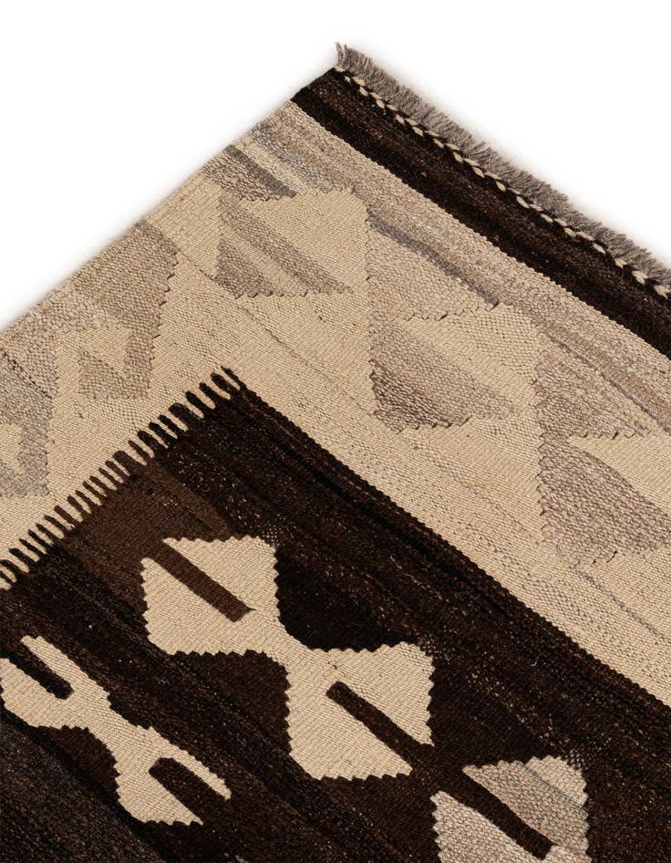 Detail image of 4' 11 x 6' 4  Hand Woven Kilim Maymana Wool Rug