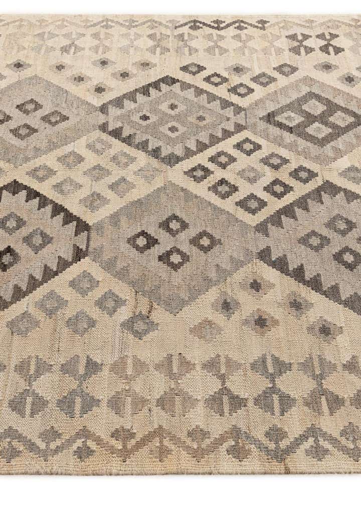 5' x 6' 8 Hand Woven Kilim Maymana Wool Rug