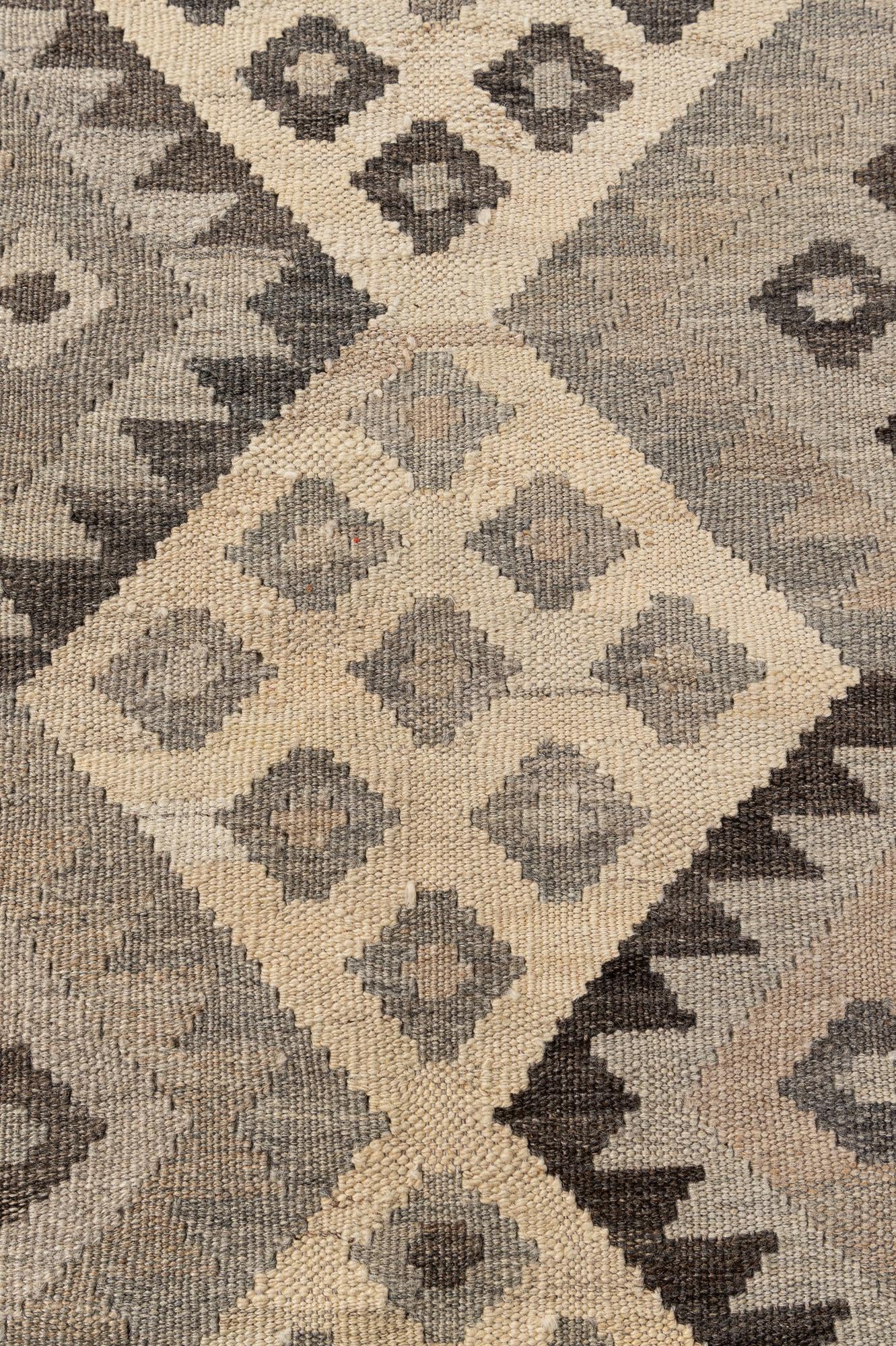 5' x 6' 8 Hand Woven Kilim Maymana Wool Rug