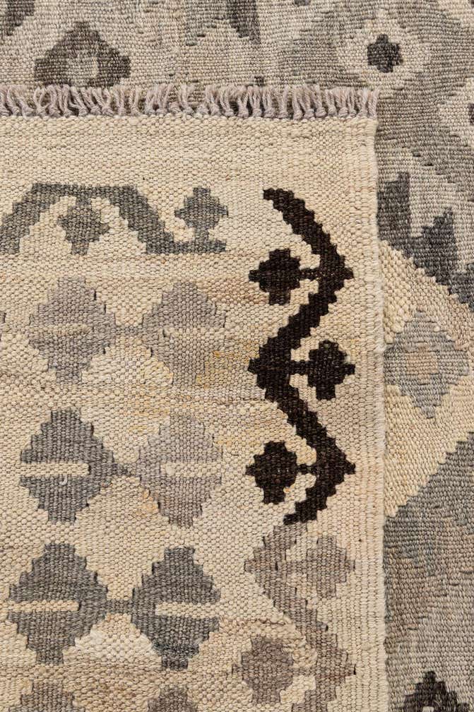 5' x 6' 8 Hand Woven Kilim Maymana Wool Rug