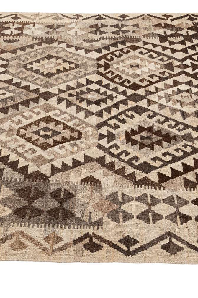 5' x 6' 10 Hand Woven Kilim Maymana Wool Rug