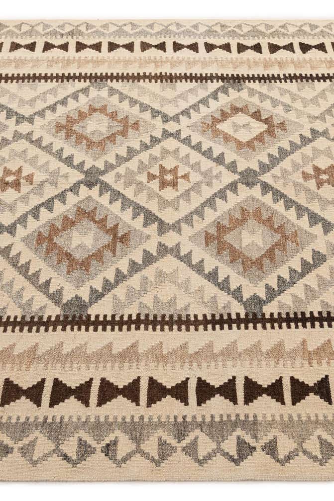 5' x 7' 1 Hand Woven Kilim Maymana Wool Rug