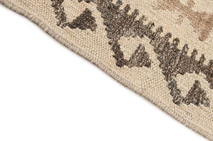 4' 11 x 6' 8 Hand Woven Kilim Maymana Wool Rug