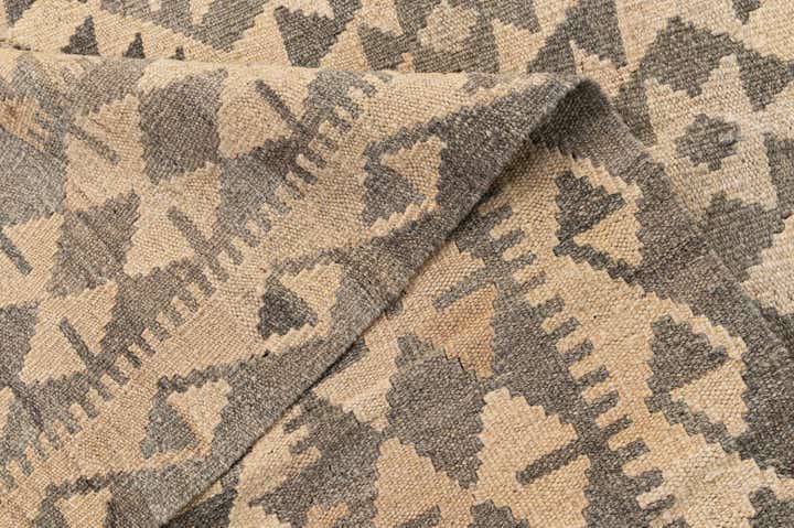 4' 11 x 6' 11 Hand Woven Kilim Maymana Wool Rug