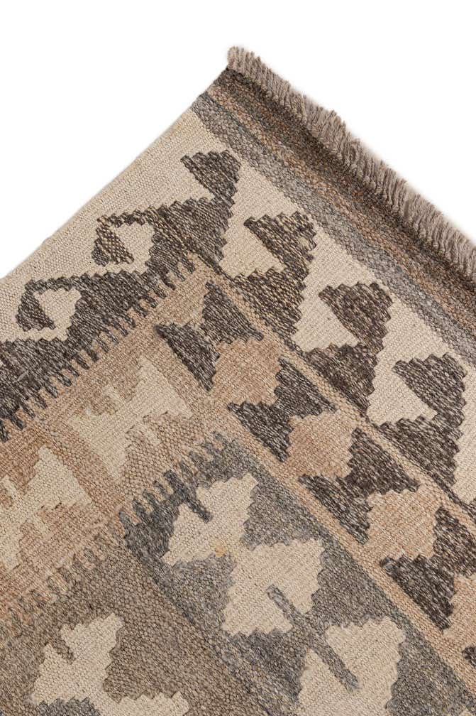 4' 11 x 6' 9 Hand Woven Kilim Maymana Wool Rug