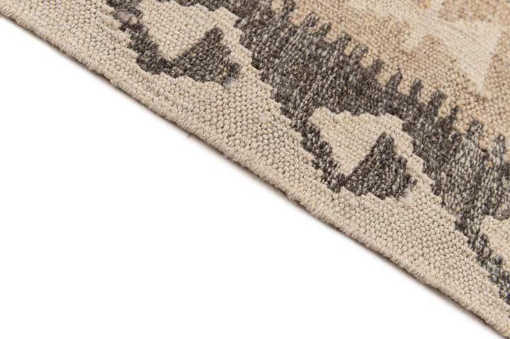 4' 11 x 6' 9 Hand Woven Kilim Maymana Wool Rug