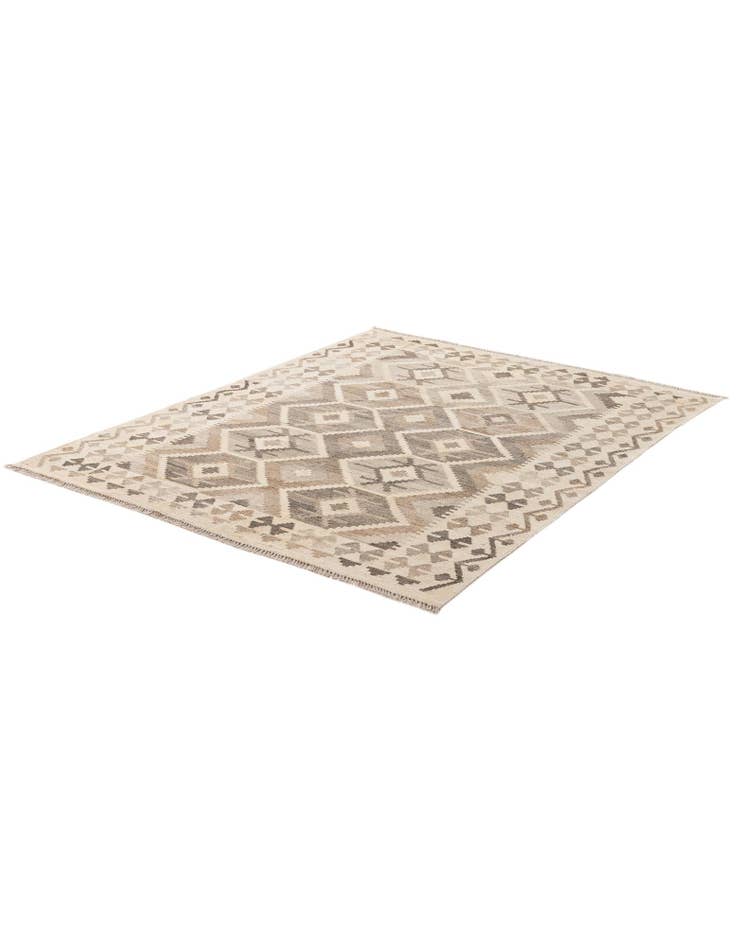 Detail image of 5' 2 x 6' 8  Hand Woven Kilim Maymana Wool Rug