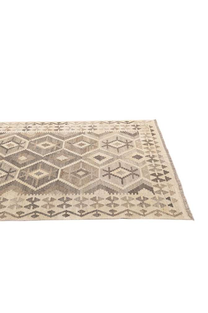 5' 2 x 6' 8 Hand Woven Kilim Maymana Wool Rug