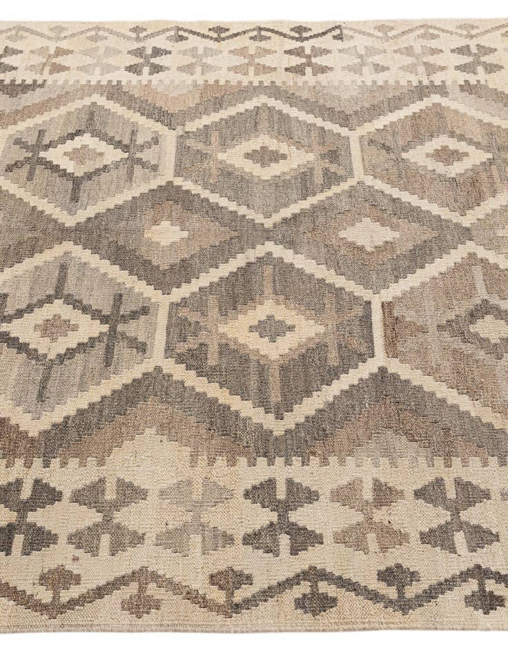 Detail image of 5' 2 x 6' 8 Hand Woven Kilim Maymana Wool Rug