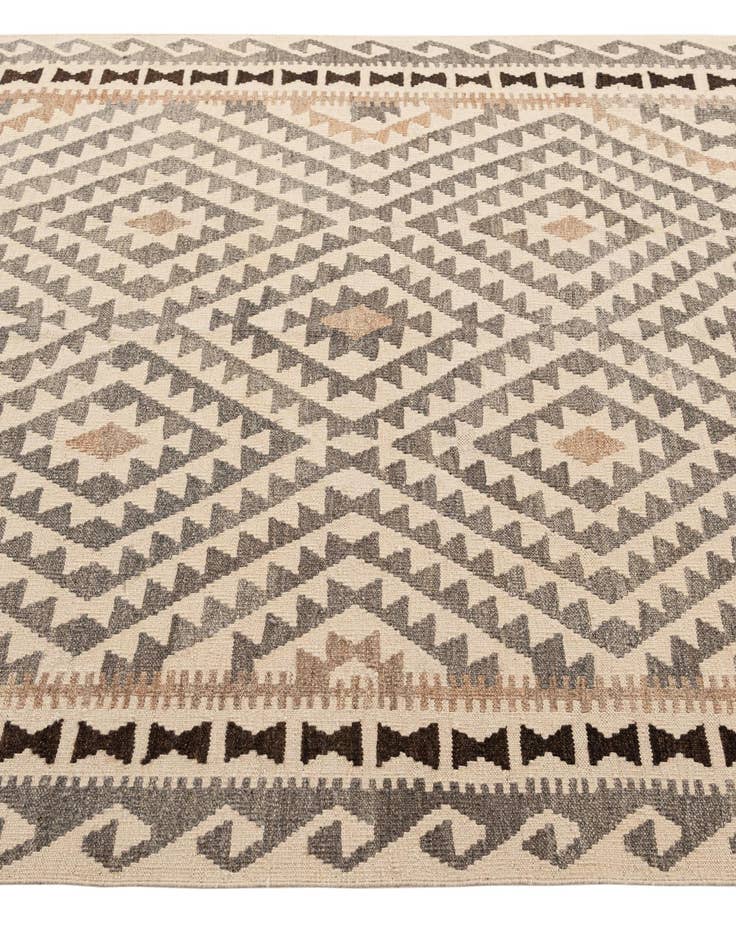 Detail image of 5' 3 x 6' 8  Hand Woven Kilim Maymana Wool Rug