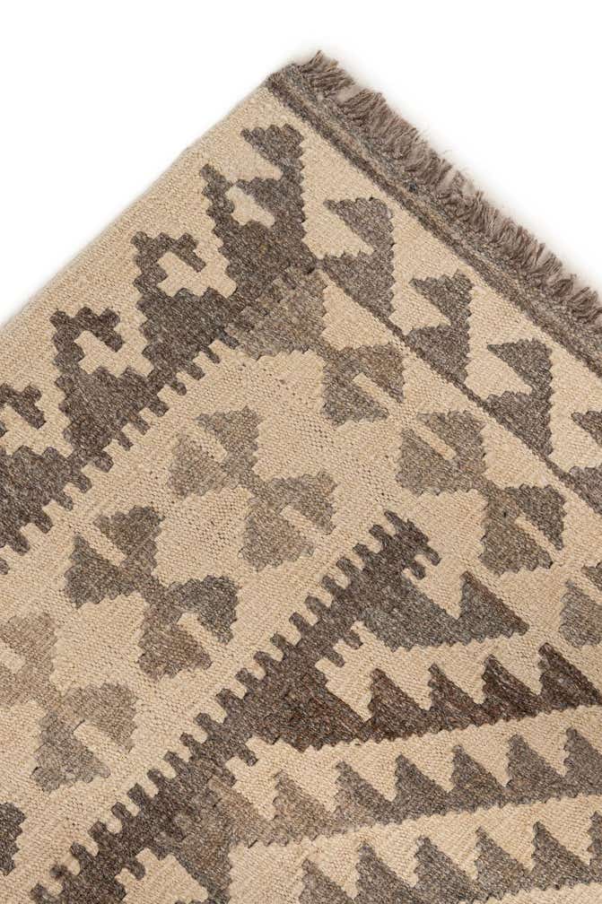 5' 1 x 6' 8 Hand Woven Kilim Maymana Wool Rug