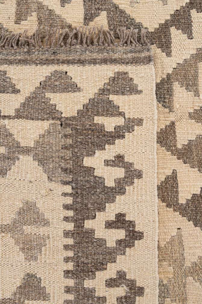 5' 1 x 6' 8 Hand Woven Kilim Maymana Wool Rug