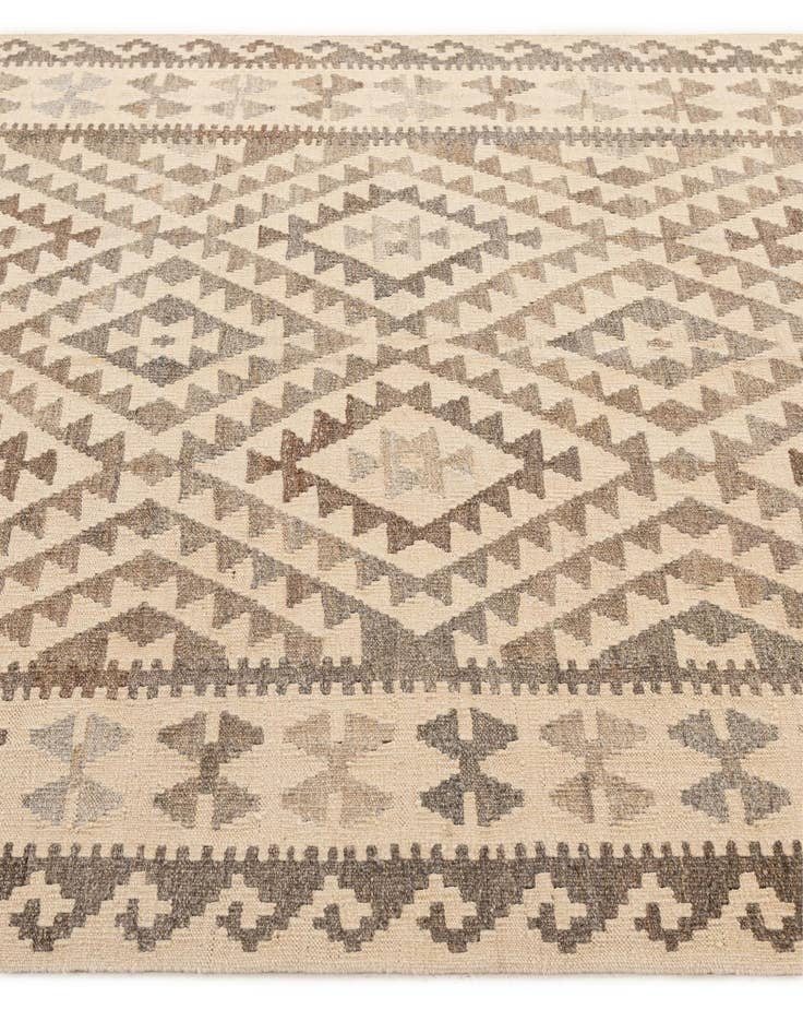 Detail image of 5' 1 x 6' 8  Hand Woven Kilim Maymana Wool Rug