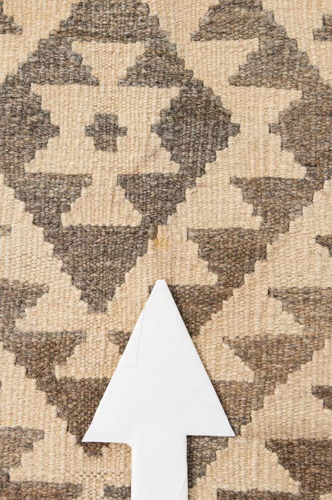 5' 1 x 6' 8 Hand Woven Kilim Maymana Wool Rug