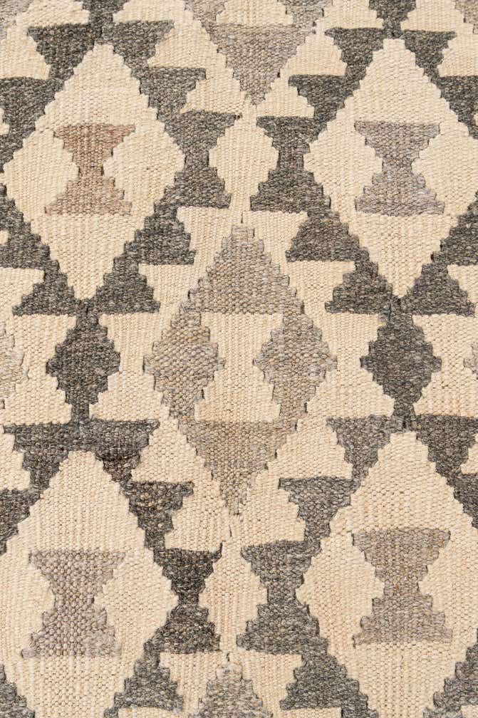5' 2 x 6' 8 Hand Woven Kilim Maymana Wool Rug