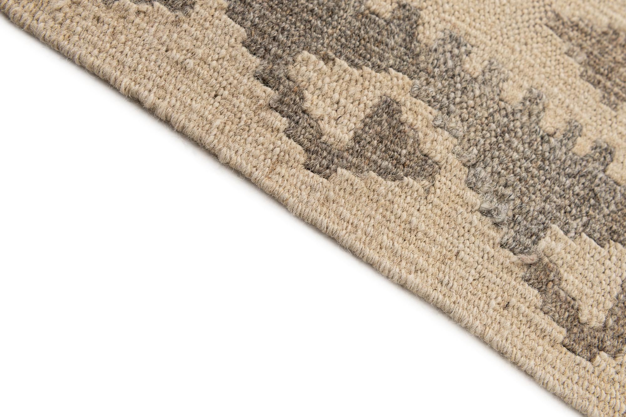 5' 3 x 6' 8 Hand Woven Kilim Maymana Wool Rug